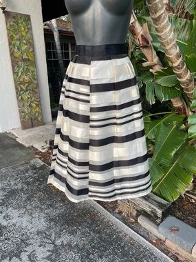 Moon, satin striped ribbon, sheer skirt
